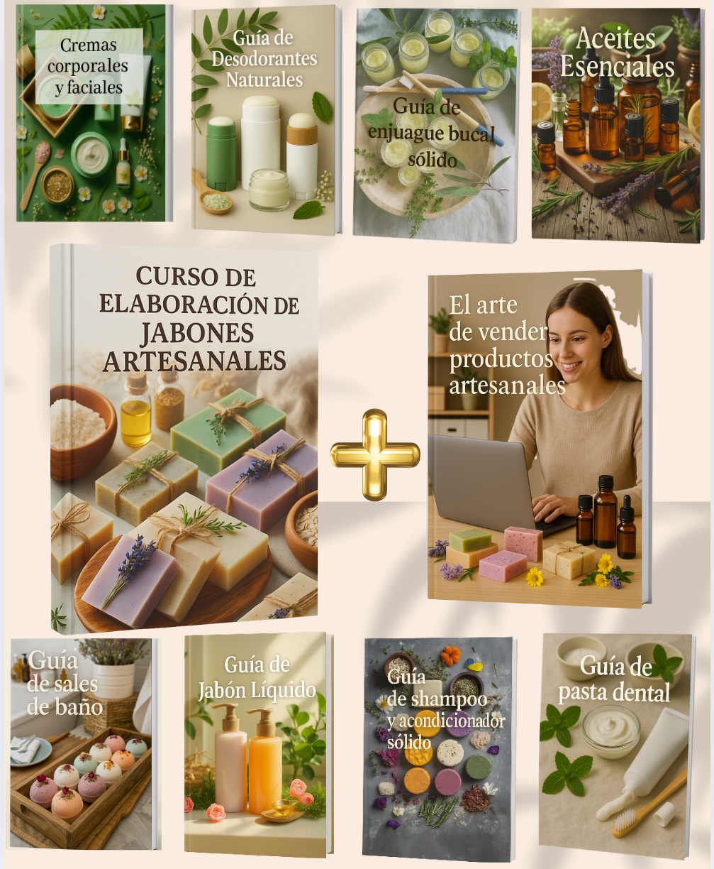 E-book Curso de Elaboración de Jabones Artesanales + 9 Bonus de Regalo
