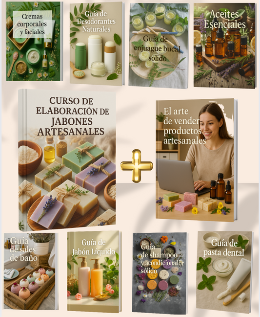 E-book Curso de Elaboracion de Jabones Artesanales + 9 Bonus de Regalo